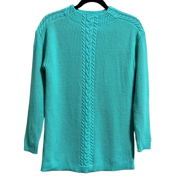 Talbots Lambswool Cable Knit Mock Neck Pull Over Sweater Women's Small Petite - Picture 1 of 6